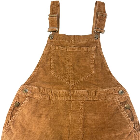 Toad&Co Women's S Brown Karuna Corduroy Wide-Leg Organic Cotton/Hemp Overalls - Picture 3 of 13